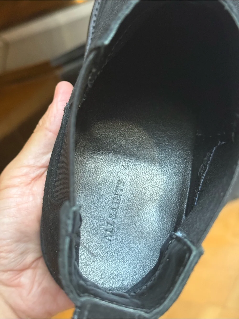 AllSaints Black Suede Chukka Chelsea Boot Sz 11 / 44